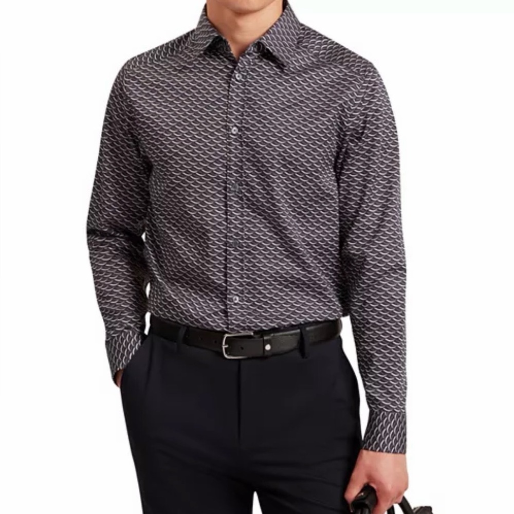 Ted Baker Agnar Long Sleeved Regular Fit Button Down Shirt